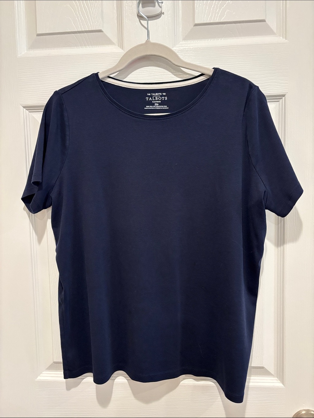 Talbots Navy Short-Sleeve Crewneck Tee